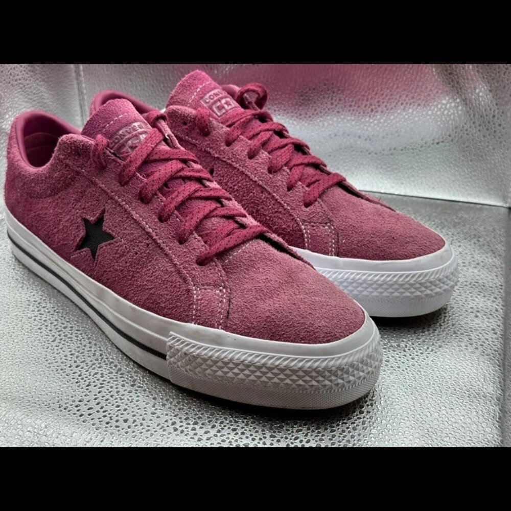 Size 11 Converse One Star Pro X Low Sneaker Mens Legendry Berry Suede Leather‎ - Picture 2 of 11